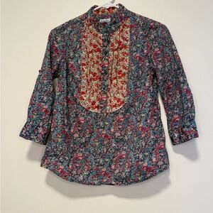 Steven Alan Floral Liberty Print Button-Up Blouse size XS
